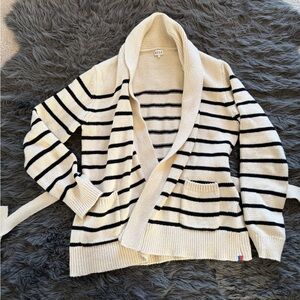 Kule Ricky striped belted cardigan